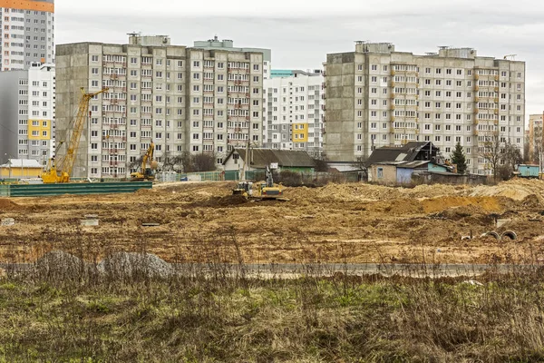 Özel sektör ve inşaat yeni bir mikro yıkılması — Stok fotoğraf