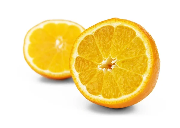 Szczelina mandarin zbliżenie na foton drugiego niewyraźne połowę — Zdjęcie stockowe