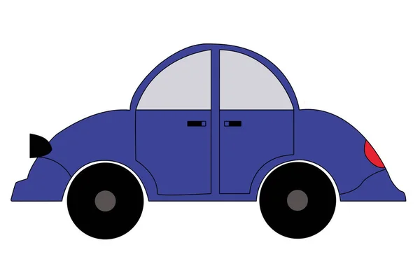 Auto blaue Farbe auf weißem Hintergrund — Stockfoto