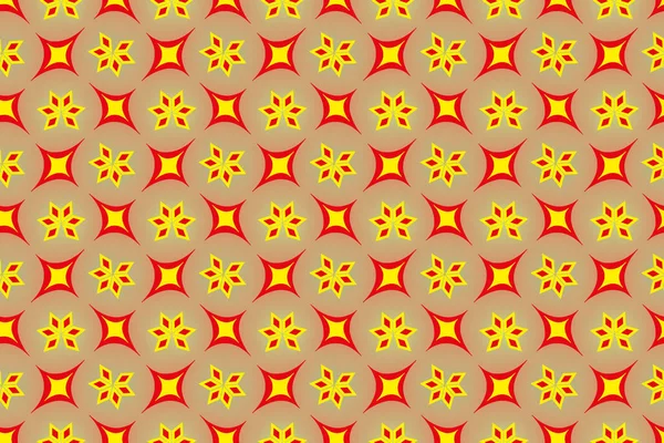 Abstrakcyjny wzór bezszwowe czerwony i żółty — Zdjęcie stockowe