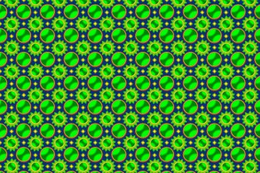 Seamless modeli. Yeşil mavi bir arka plan üzerinde geometrik şekiller