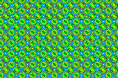 Yeşil renk ba üzerinde sorunsuz bir düzende geometrik figürler