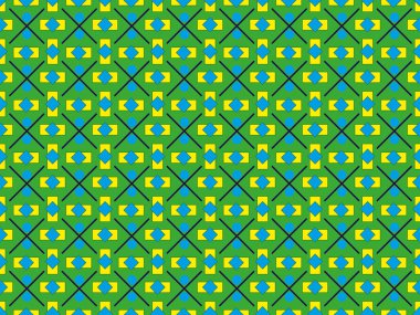 Sorunsuz bir renkli patte üzerinde farklı şekiller geometrik şekiller