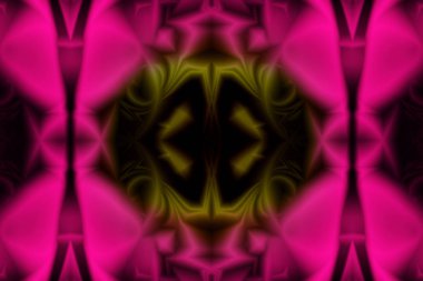 Pembe ve sarı bulanıklık unsurları ile soyut desen