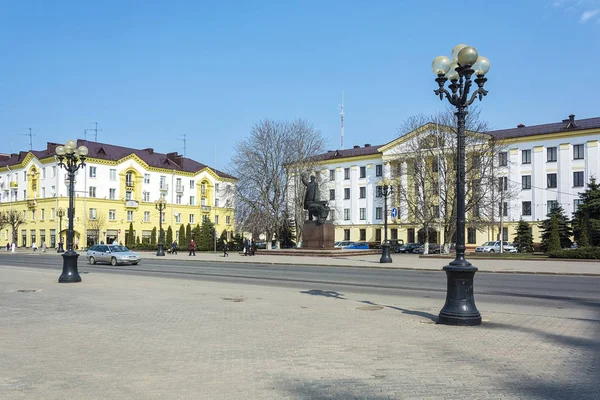 Пам'ятник Леніну на центральній площі (Борисов, Мінська область, — стокове фото