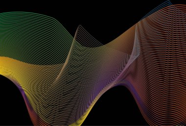 Arkaplan için kesişen renkli çizgilerin soyut deseni