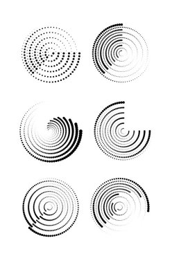 Soyut çember ana hatları merkeze doğru azalır