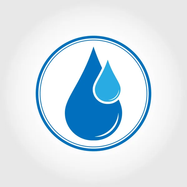 Tema de ecología y protección del medio ambiente. Logotipo para agua — Vector de stock