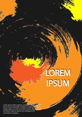 Yazdırılan e için soyut desenli A4 kapağı için düzenlenebilir düzen