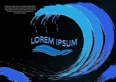 Yazdırılan e için soyut desenli A4 kapağı için düzenlenebilir düzen