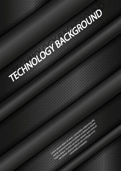 Edytowalny układ okładki A4 z abstrakcyjnym tłem technologicznym — Wektor stockowy