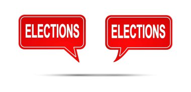 Seçim sözcüğüyle bulut konuşması. Beyaz grupta izole edilmiş.