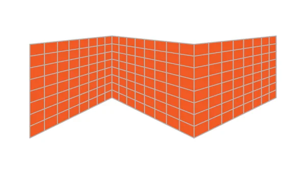 Preenchido o contorno do retângulo é dividido em células alongamento — Vetor de Stock