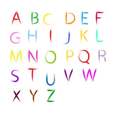 Büyük harf harfi beyaz arkaplanda izole edildi. Düz