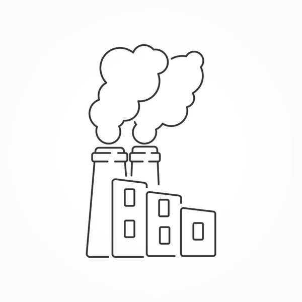 Ikone der industriellen Fertigung, Fabrik und Fabrik oder Umgebung — Stockvektor