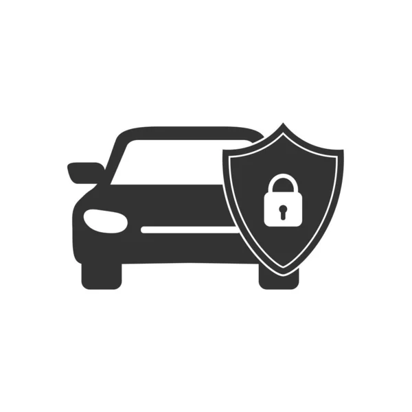 Car protection icon. Security technology. Isolated on white back — 스톡 벡터