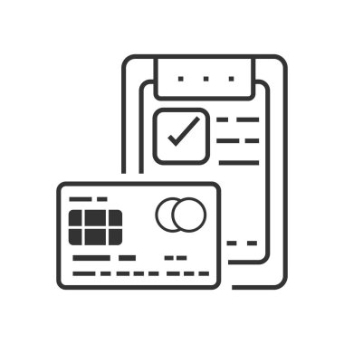 Geniş kullanım için harita ve anket içeren düz stil simgesi. İzole et