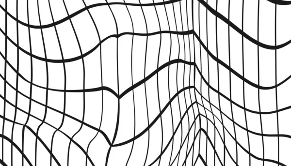 Contour vide du rectangle déformé est divisé en cellules est — Image vectorielle