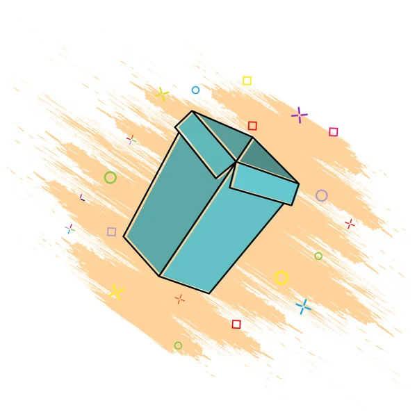 Çöp kutusu simgesi. Sıçrama efektli çizgi roman tarzı bir ikon. düz s — Stok Vektör