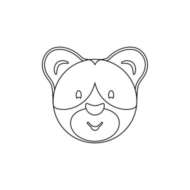 Koala 'nın boş ana hatları. Renk için stres önleyici çizimler.