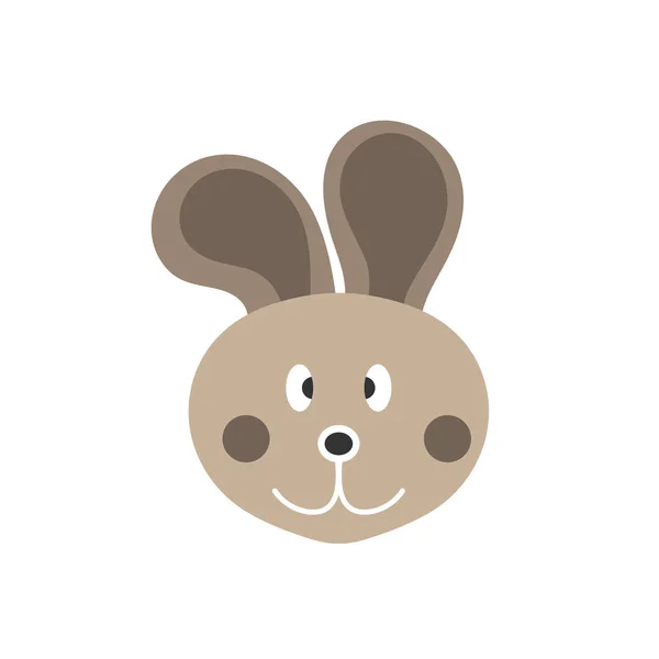 Icône de couleur modifiable de la tête d'un lapin, isolée sur blanc b — Image vectorielle