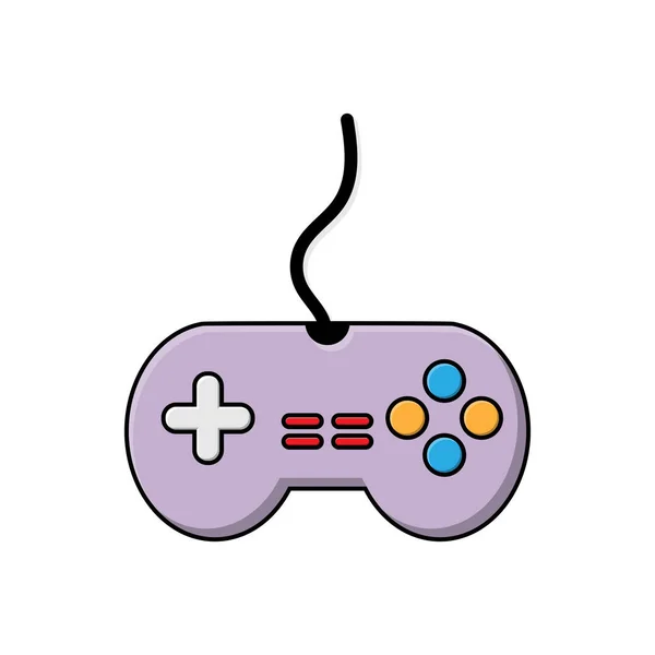 Color icon of the game controller. Flat cartoon style. — Stock Vector