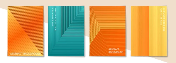 Design minimalista della copertina con linee diritte e rotte. Geomet — Vettoriale Stock