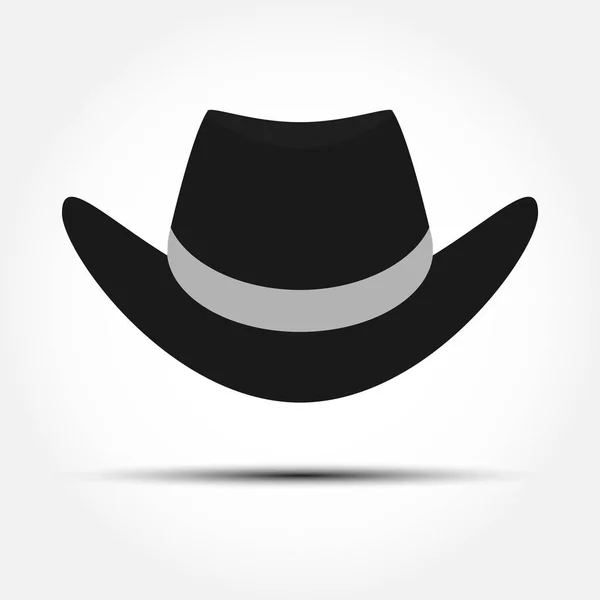 Cowboy hat icon. Cowboy hat. Flat style. filled silhouette. — ストックベクタ