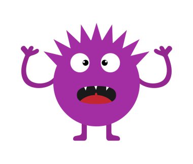 Renkli çizgi film canavarı. Tatlı çocukların duygusal canavarı. İnsula