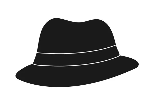 Silhouette of the hat. Headdress icon, hat. Isolated outline on — 스톡 벡터