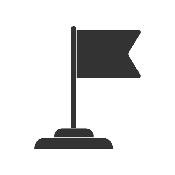 Icône du drapeau vectoriel sur le stand. Isoler pour les applications et la conception de thème — Image vectorielle