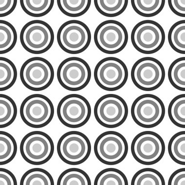 Farklı dairelerin kusursuz vektör geometrik stok deseni 