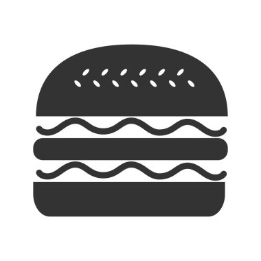 Web siteleri ve uygulamalar için hamburger veya çizburger ikonu. İzole edilmiş.