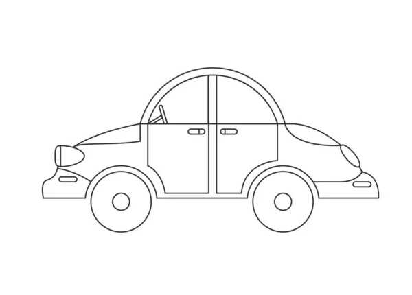 Empty outline of the car for coloring with pencils, paints and m — Stock Vector