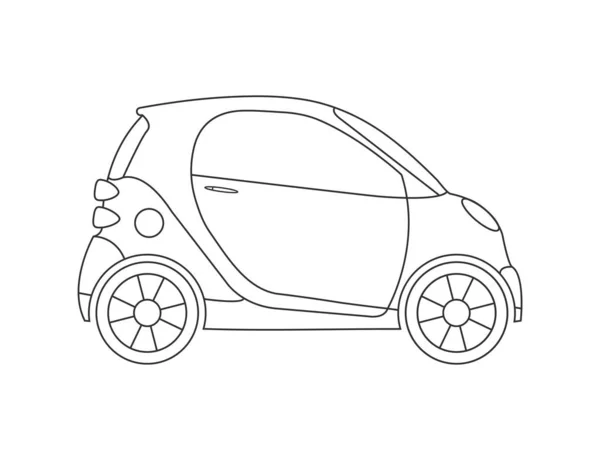 Empty outline of the car for coloring with pencils, paints and m — 스톡 벡터