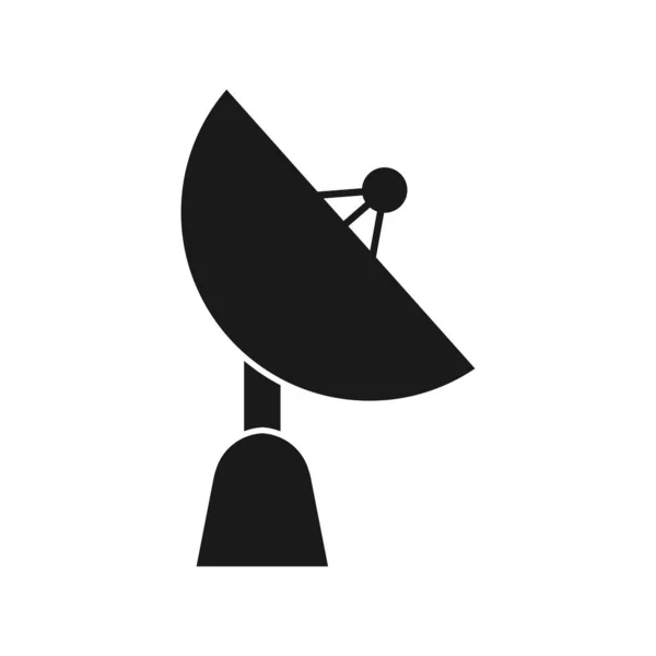 Icono Una Antena Parabólica Diseño Plano Simple Para Sitios Web — Vector de stock