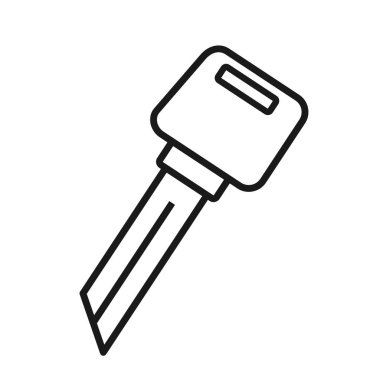  Anahtar simgesi. Ana hatları boş. Web siteleri ve uygulamalar için basit düz tasarım