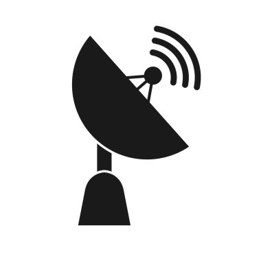 Uydu anteni ikonu. Web siteleri ve uygulamalar için basit düz tasarım