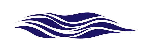 Gestileerd Marien Patroon Opwinding Van Zee Abstract Watergolflogo Voor Logo — Stockvector