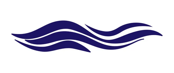 Patrón Marino Estilizado Emoción Del Mar Logotipo Onda Agua Abstracta — Archivo Imágenes Vectoriales