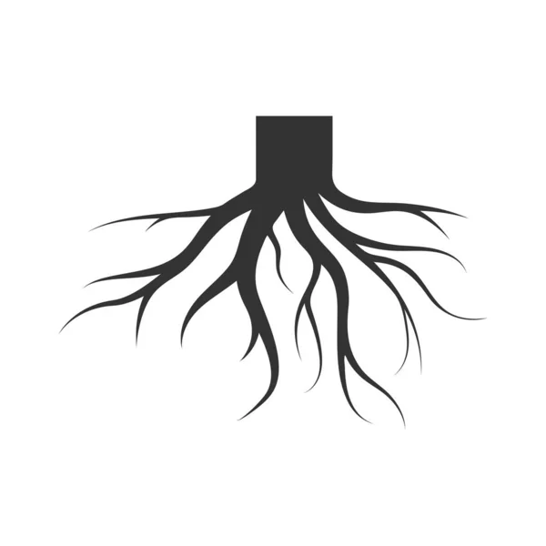 Icono Simple Del Sistema Raíz Del Árbol Diseño Plano Simple — Archivo Imágenes Vectoriales