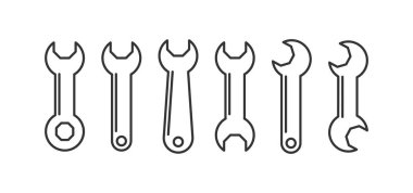 Sekizgen bir fındık için çilingir anahtarları. Stock vektör illüstrasyonu. Boş taslak, çıkartma, etiket, web sitesi veya uygulama için basit tasarım