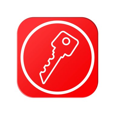 Soyut bir anahtarın vektör simgesi. Web sitesi ve AP için basit düz tasarım