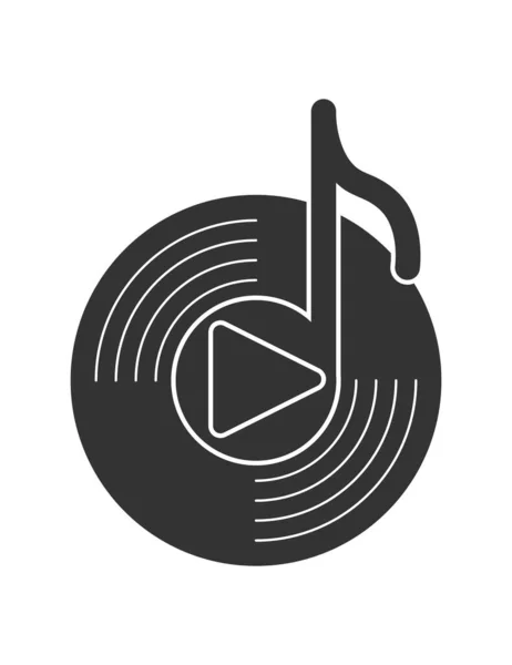 Icono Reproductor Música Vectorial Para Sitios Web Aplicaciones Logotipos Nota — Vector de stock
