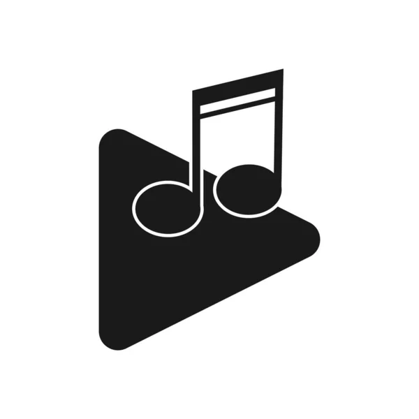 Icono Reproductor Música Vectorial Para Sitios Web Aplicaciones Logotipos Nota — Archivo Imágenes Vectoriales