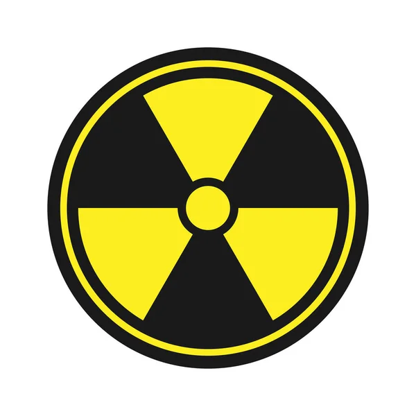 Ikona Radioaktivity Radioaktivní Materiál Nebezpečí Nebo Riziko Jednoduchý Plochý Design — Stockový vektor