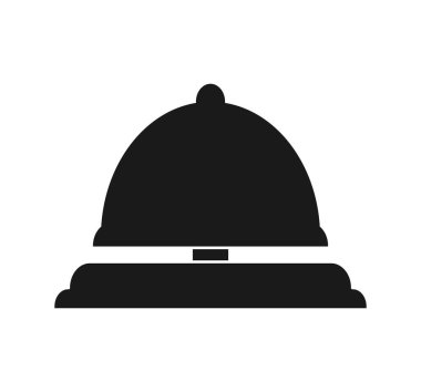 Beyaz arka planda izole edilmiş bir çan veya çanın vektör simgesi, yassı modern tasarım. Web siteleri ve uygulama için stok illüstrasyonu