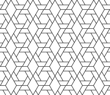 Kusursuz vektör deseni, paralel ve bağlayıcı çizgiler. Beyaz bir arkaplanda izole edilmiş bir özet..