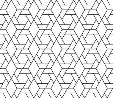 Seamless vector pattern, parallel and connecting lines. Isolated outline on a white background.Stock background. clipart