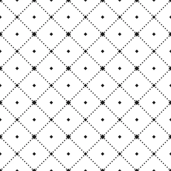 无缝线向量图 方块的虚线 白色背景上孤立的轮廓 种群背景 — 图库矢量图片